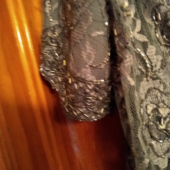 💛HP💙 VTG Grey Beaded Evening Top  by Candlelight & Champayne NWOT - Picture 3 of 8